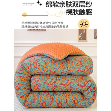 A類豆豆絨冬被春秋被單人學生被芯冬季加厚保暖被子雙人棉被褥8斤