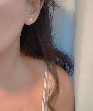 MIH金工首飾 | Butterfly silver earrings 蝴蝶純銀手工耳環