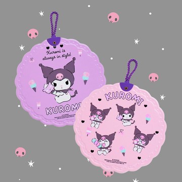 SANRIO正版授權硅藻土耐熱KUROMI鍋墊-20CM (單裝)