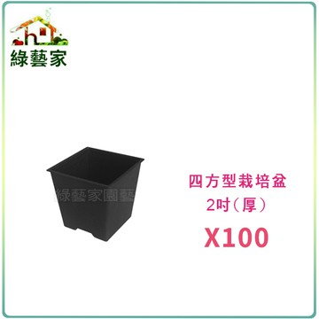 【綠藝家】四方型栽培盆2吋-黑色(厚) 100個/組