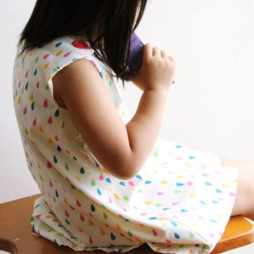 洋裝 嬰兒 裙子 寶寶女童裝【 彩色水滴-公主裙材料包】適用3歲-6歲