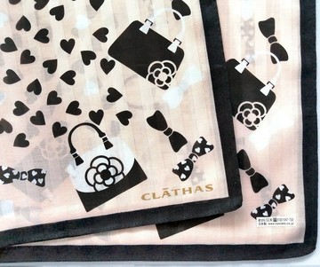 Clathas 古董手帕 配件印花 - 可愛設計師款 (22.5 英吋)