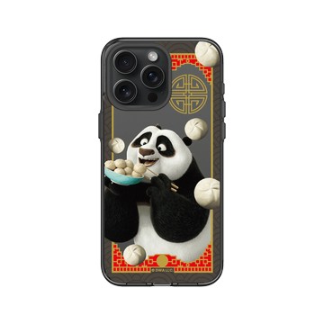 iPhone 15 Pro Max Clear 酷墨灰 - Kung Fu Panda - 阿波吃包子