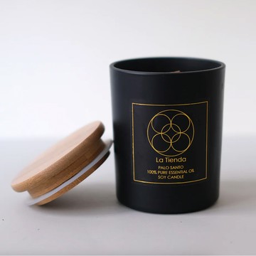 La Tienda 印加聖木 天然精油香氛蠟燭（居家室內空間淨化能量秘魯聖木香氛香芬薰香 無毒手工香薰香味擴香芳香擴香瓶
