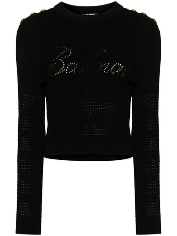 Pullover balmain iconico in maglia fine-38