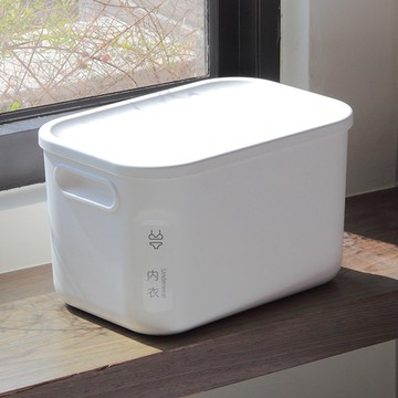 ffcat｜日系純白小號可堆疊附蓋收納盒(57052)