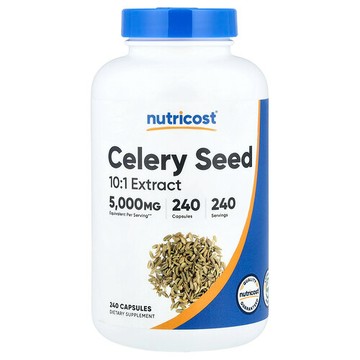 Nutricost, 芹菜籽，500 毫克，240 粒膠囊