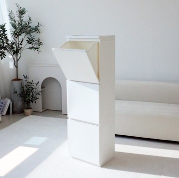 Promade 格蘭德現代三層收納櫃 120公升  410 x 315 x 1330 mm  煙燻白