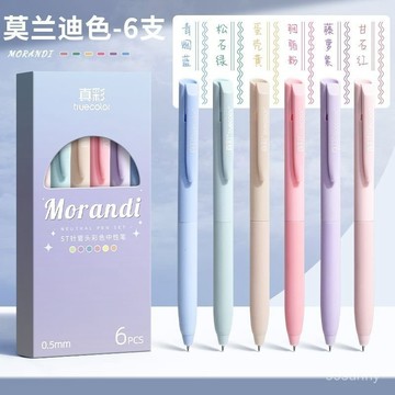 ⚡臺灣現貨⚡6隻入 彩色中性筆 按動中性筆 中性筆 學生用筆 彩色原子筆 手賬筆 多色記號筆 0.5mm 鋼珠筆0601