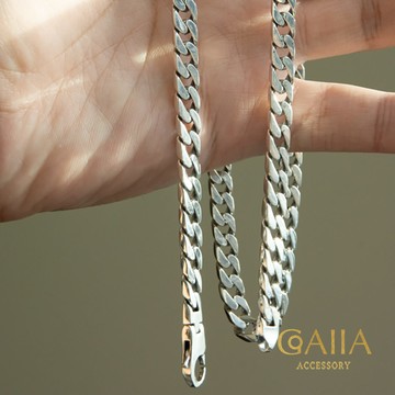 S925銀鍊。古巴銀鍊．7mm | LU