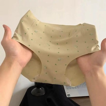 DUYI~夢詩 內褲山茶花夏季單品~日系少女冰絲無痕中腰可愛女士波點甜美印花
