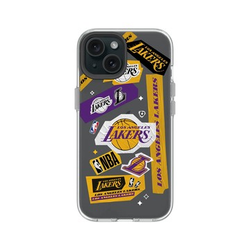 iPhone 15 Clear 透明 - NBA - 拼貼系列-洛杉磯湖人 L.A. Lakers - Collage
