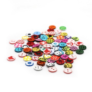 台灣出貨 手工DIY糖果紐扣 彩色樹脂扣子國小國中幼兒園創意手工製作鈕扣粘貼畫