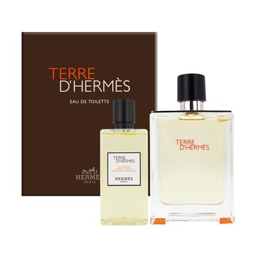 【Hermes 愛馬仕】TERRE D HERMES大地香水2件組[淡香水100ml+二合一洗髮沐浴乳80ml]