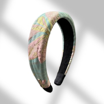 100%手作織錦緞髮箍-高磅數-湖畔憶夢