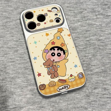⭐臺灣出貨⭐星星小熊小新適用蘋果17promax手機殼iPhone16電鍍15全包14大視窗