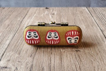 不倒翁  ∣ 日本布∣ 口金印章盒 單章盒 口紅盒