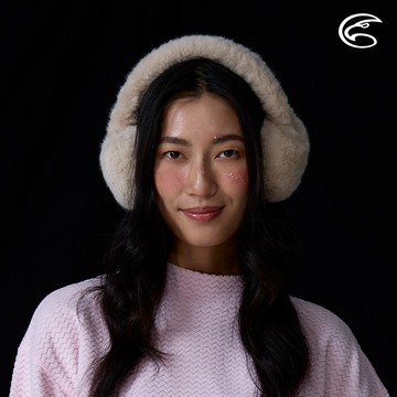 ADISI 毛絨極地保暖四戴式可折疊耳罩 AS25053 淺卡 (F)｜刷毛 抗風 保暖耳罩 摺疊收納