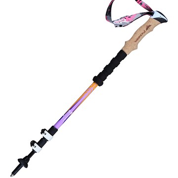 pioneer 開拓者 新大陸碳纖維彎把避震登山杖 橘色  收納時49cm  調節長度 49-100cm  商品重量 186g  碳纖維材質  1支