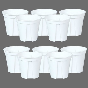 Anplant 透氣開縫花盆 10入  10件  12號  白色