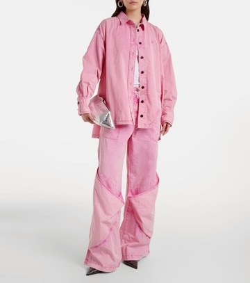 The Attico Diana asymmetric cotton canvas overshirt