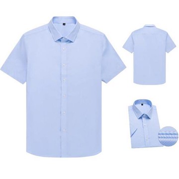 【米蘭精品】現貨+預購 男短袖襯衫高級商務襯衫白襯衫西裝外套男上衣-商業全棉透氣修身男裝74lb9