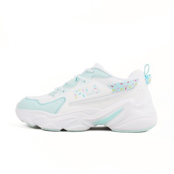 Kixpress-Fila HIDDEN TAPE 9 女 運動休閒鞋 厚底 白粉綠 [5-J929Y-166]