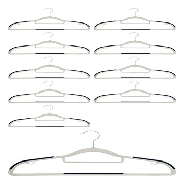 solve living 耐用防滑衣架  10個  灰色