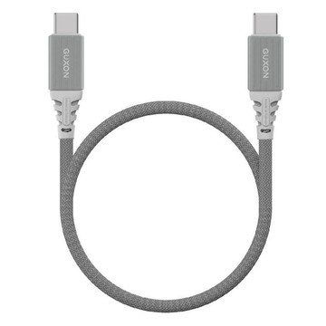 GUXON 古尚 Type-c to Type-c 鋅磁王捲捲線 快充編織線  2m  1條  銀色