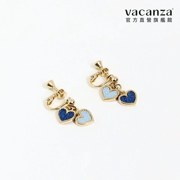 vacanza｜雙色牛仔愛心・鋼針耳環 #新年飾品 #新年禮物