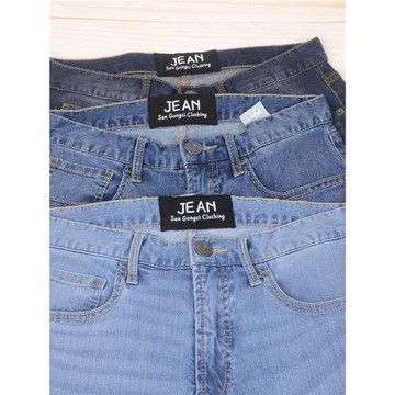 夏季薄款YKK拉鏈 工廠剪標尾貨男裝 略修身直筒彈力 舒適牛仔長褲