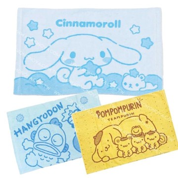 小禮堂 Sanrio 三麗鷗 毛巾布枕頭套 布丁狗 大耳狗 人魚漢頓 32x52cm
