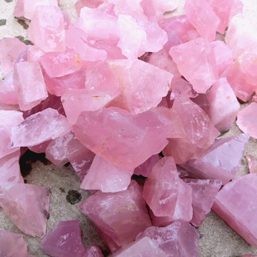 天然粉水晶原石 毛料馬達加斯加粉晶芙蓉晶原石切割料裝飾造景石