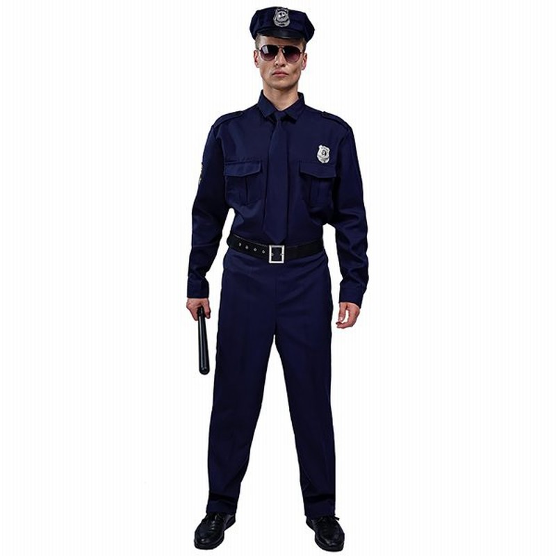 Veroman メンズ 警察官 ポリス コスプレ ハロウィン パーティー イベント 衣装 仮装 コスチューム リアル カッコいい 人気 男性 大人 フルセット 警察長袖 通販 Lineポイント最大get Lineショッピング