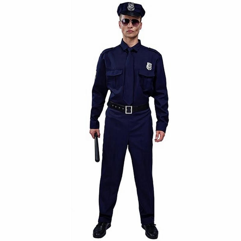 Veroman メンズ 警察官 ポリス コスプレ ハロウィン パーティー イベント 衣装 仮装 コスチューム リアル カッコいい 人気 男性 大人 フルセット 警察長袖 通販 Lineポイント最大get Lineショッピング