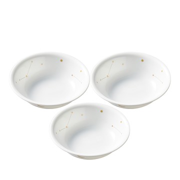 Corelle Brands 康寧餐具 星空圖案印花圓形小碟子  白色  3個