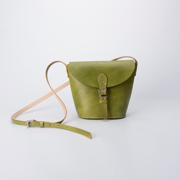 免费赠送大象挂饰 经典纯手工真皮锥形小马鞍包女士真皮包斜挎包