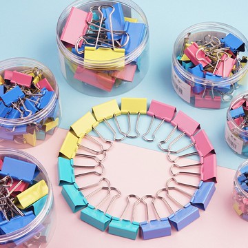 新款 彩色長尾夾燕尾夾學生文件辦公用品小票固定夾子文具票夾