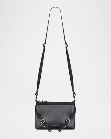 Men's Voyou Skinny Leather and Nylon Crossbody Bag