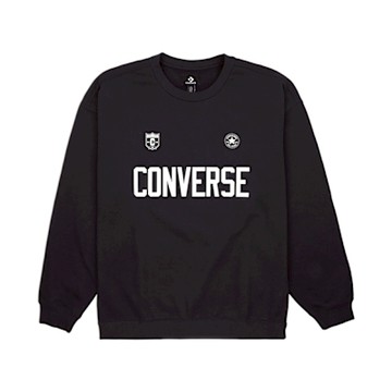 Converse Retro Chuck Soccer Crew 男款 黑色 休閒 上衣 長袖 10028409-A01