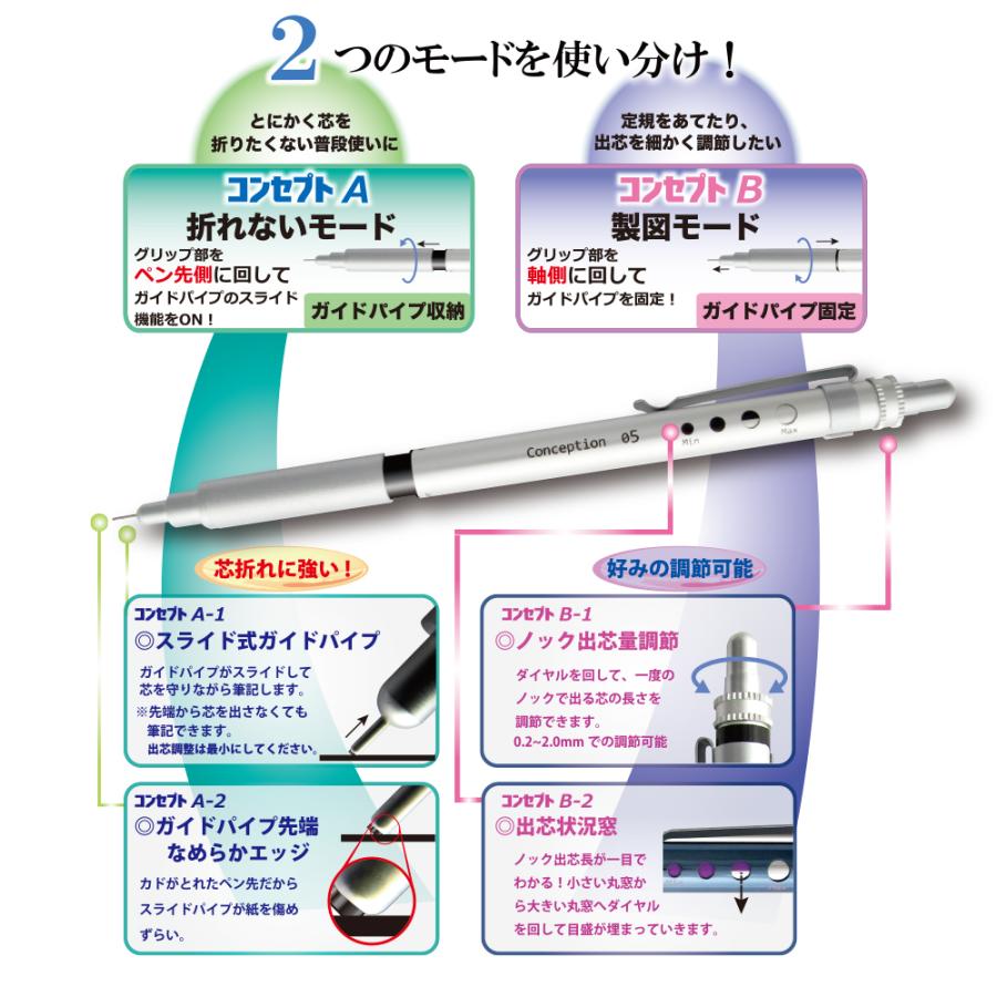 ohto オート コンセプション シャープ 0.5mm ブラック SP-1505C-BK