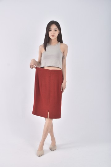 (L) sien chei紅色長裙