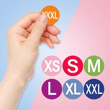 衣物尺寸貼紙 連續貼紙卷 3XL~XS 尺碼貼紙 英文尺寸 SIZE貼紙 大小碼 規格貼紙 圓形尺碼 圓形貼紙
