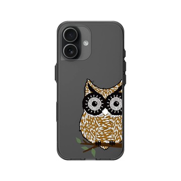 iPhone 17 Clear (相機按鈕) 酷墨灰 - 花生騷 WasangShow - 貓頭鷹