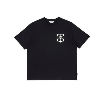 FILA 中性短袖圓領T恤-黑色 1TEA-1454-BK