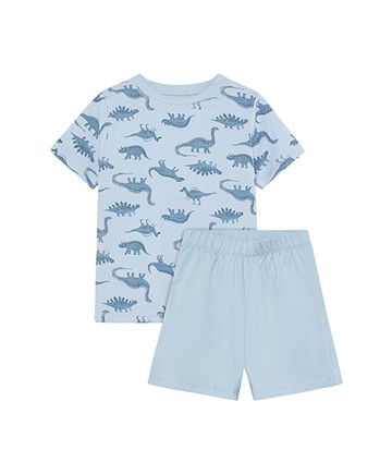恐龍藍色短袖套裝104cm