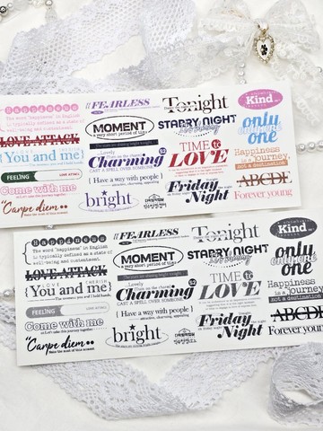 ：大Shutamping（單色/彩色）：霧面透明貼紙