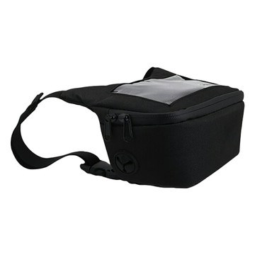 QIDINA 升級防雨水大容量手機觸屏機車收納頭包 7吋內手機可用  黑色  10 x 22 x 10cm