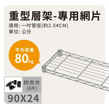鐵架配件｜層架專用重型網片 90X24－耐重80kg》層版 鐵架 網片 收納 波浪架 置物架 層架 鐵力士架（附夾片）