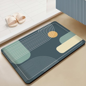 吸水地墊 浴室地墊 止滑墊 硅藻泥速幹軟地墊浴室衛生間門口吸水防滑腳墊子洗手間廁所小地毯『XY42740』